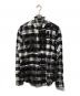 VERSACE（ヴェルサーチ）の古着「PLAID PRINT FLANNEL LONG SLEEVE(プレイド プリント フランネル ロング スリーブ) イタリア製」｜ブラック×ホワイト