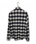 VERSACE (ヴェルサーチ) PLAID PRINT FLANNEL LONG SLEEVE(プレイド プリント フランネル ロング スリーブ) イタリア製 ブラック×ホワイト サイズ:SIZE 39：20000円