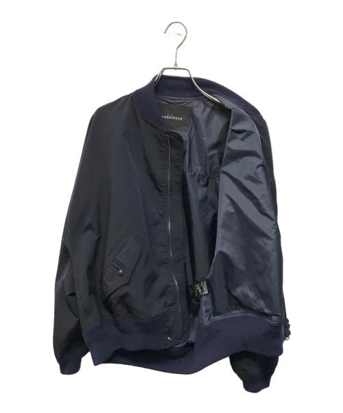 endalence（エンダレンス）endalence (エンダレンス) ポリエステルオックスMA-1ジャケット ネイビー サイズ:SIZE 38の古着・服飾アイテム