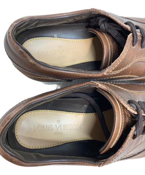 LOUIS VUITTON（ルイ ヴィトン）LOUIS VUITTON (ルイ ヴィトン) レザースニーカー サッカーシューズ型 ブラウン サイズ:SIZE 8の古着・服飾アイテム