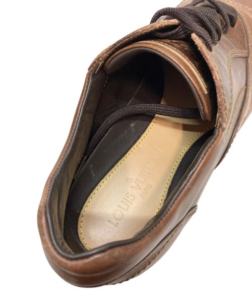LOUIS VUITTON（ルイ ヴィトン）LOUIS VUITTON (ルイ ヴィトン) レザースニーカー サッカーシューズ型 ブラウン サイズ:SIZE 8の古着・服飾アイテム