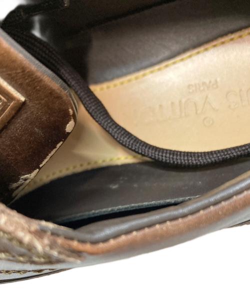 LOUIS VUITTON（ルイ ヴィトン）LOUIS VUITTON (ルイ ヴィトン) レザースニーカー サッカーシューズ型 ブラウン サイズ:SIZE 8の古着・服飾アイテム