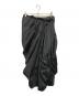 YOHJI YAMAMOTO（ヨウジヤマモト）の古着「Ny TAFFETA PANELED GATHER SKIRT（ナイロン・タフタ・パネルド・ギャザー・スカート）」｜ブラック