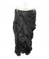 YOHJI YAMAMOTO (ヨウジヤマモト) Ny TAFFETA PANELED GATHER SKIRT（ナイロン・タフタ・パネルド・ギャザー・スカート） ブラック サイズ:SIZE 1：60000円