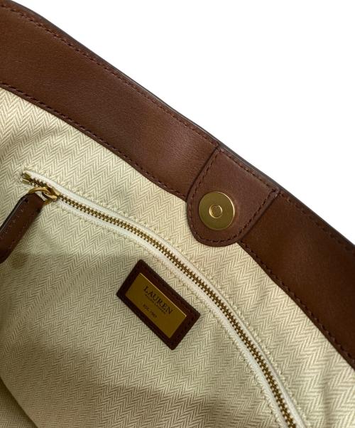 LAUREN RALPH LAUREN（ローレン ラルフ ローレン）LAUREN RALPH LAUREN (ローレン ラルフ ローレン) 2WAYレザーショルダーバッグ ブラウンの古着・服飾アイテム