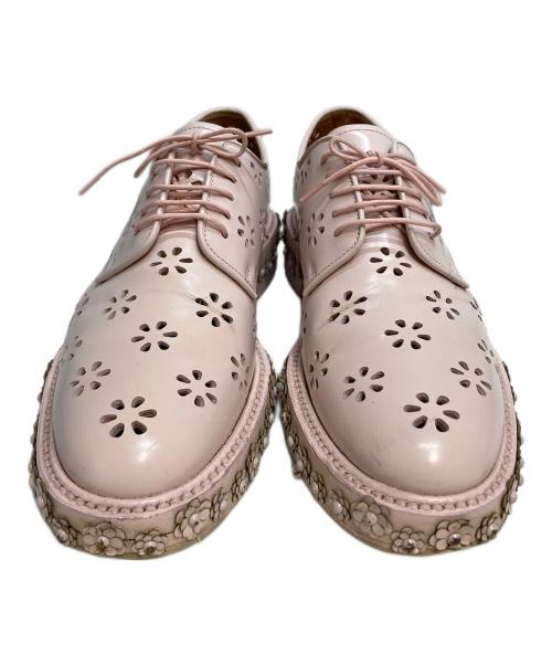 CHURCH'S（チャーチ）CHURCH'S (チャーチ) noir kei ninomiya (ノワール ケイ ニノミヤ) SHANNON21 カットワークレザーシューズ ピンク サイズ:39の古着・服飾アイテム