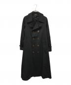 COMME des GARCONSコムデギャルソン）の古着「ポリエステル縮絨フレアオーバーコート 17AW シルエットの未来期」｜ブラック