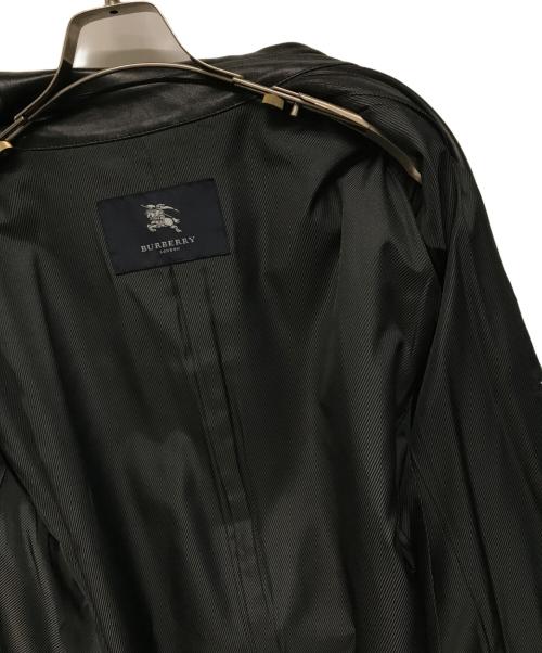 BURBERRY LONDON（バーバリーロンドン）BURBERRY LONDON (バーバリーロンドン) ラムレザーコート　レザートレンチコート ブラック サイズ:SIZE LLの古着・服飾アイテム