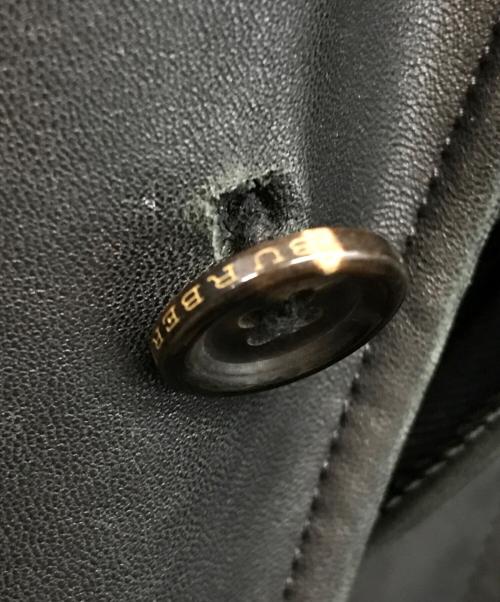 BURBERRY LONDON（バーバリーロンドン）BURBERRY LONDON (バーバリーロンドン) ラムレザーコート　レザートレンチコート ブラック サイズ:SIZE LLの古着・服飾アイテム