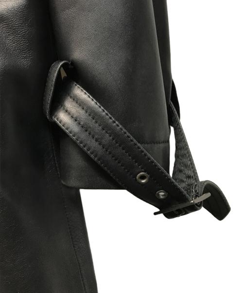 BURBERRY LONDON（バーバリーロンドン）BURBERRY LONDON (バーバリーロンドン) ラムレザーコート　レザートレンチコート ブラック サイズ:SIZE LLの古着・服飾アイテム