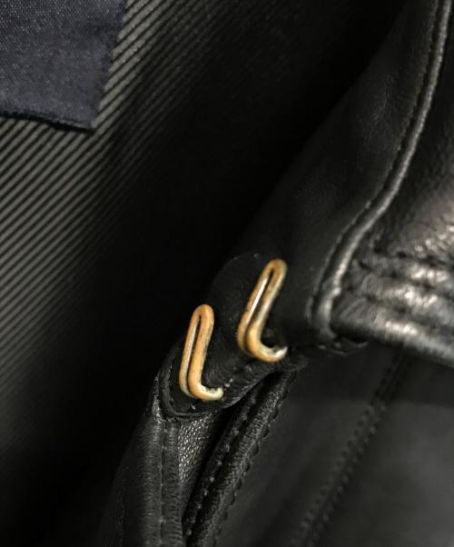 BURBERRY LONDON（バーバリーロンドン）BURBERRY LONDON (バーバリーロンドン) ラムレザーコート　レザートレンチコート ブラック サイズ:SIZE LLの古着・服飾アイテム