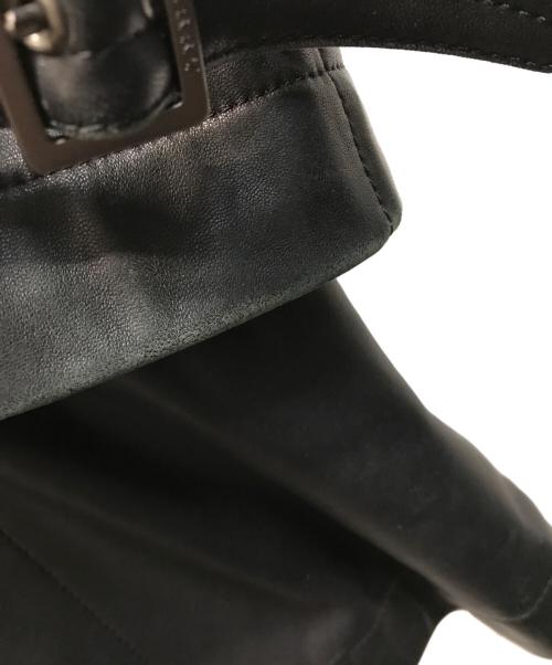 BURBERRY LONDON（バーバリーロンドン）BURBERRY LONDON (バーバリーロンドン) ラムレザーコート　レザートレンチコート ブラック サイズ:SIZE LLの古着・服飾アイテム