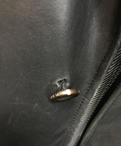 BURBERRY LONDON（バーバリーロンドン）BURBERRY LONDON (バーバリーロンドン) ラムレザーコート　レザートレンチコート ブラック サイズ:SIZE LLの古着・服飾アイテム
