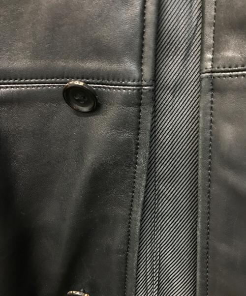 BURBERRY LONDON（バーバリーロンドン）BURBERRY LONDON (バーバリーロンドン) ラムレザーコート　レザートレンチコート ブラック サイズ:SIZE LLの古着・服飾アイテム