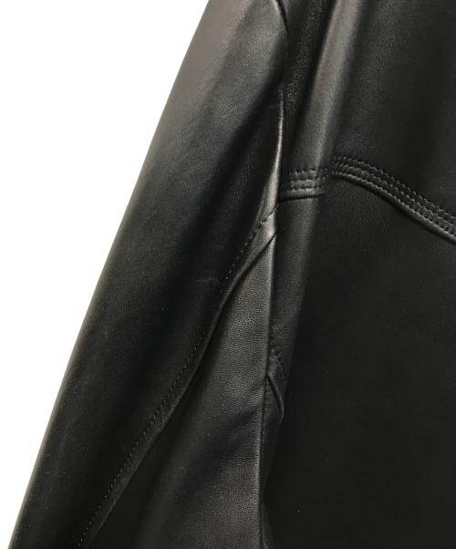 BURBERRY LONDON（バーバリーロンドン）BURBERRY LONDON (バーバリーロンドン) ラムレザーコート　レザートレンチコート ブラック サイズ:SIZE LLの古着・服飾アイテム