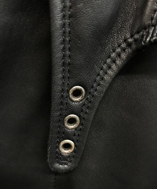 BURBERRY LONDON（バーバリーロンドン）BURBERRY LONDON (バーバリーロンドン) ラムレザーコート　レザートレンチコート ブラック サイズ:SIZE LLの古着・服飾アイテム