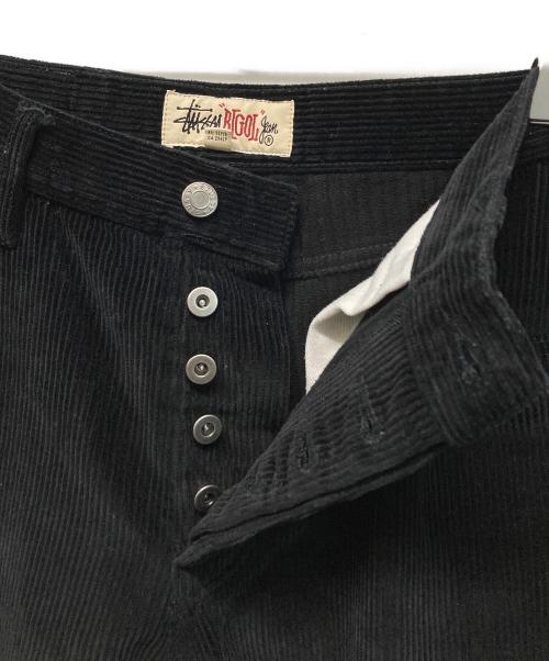 stussy（ステューシー）stussy (ステューシー) Corduroy Big OL コーデュロイパンツ ブラック サイズ:76cm (W30)の古着・服飾アイテム
