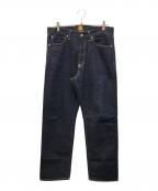 HUMAN MADEヒューマンメイド）の古着「ハート刺繍シンチバッグデニムパンツ RELAX DENIM PANTS」｜インディゴ