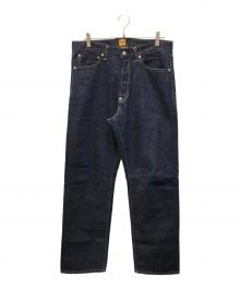 HUMAN MADE（ヒューマンメイド）の古着「ハート刺繍シンチバッグデニムパンツ RELAX DENIM PANTS」｜インディゴ