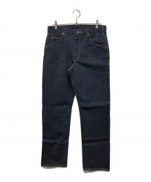 LEE（リー）の古着「200デニムパンツ　アメリカ製 フラッシャー付き 42TALONジップ」｜ネイビー