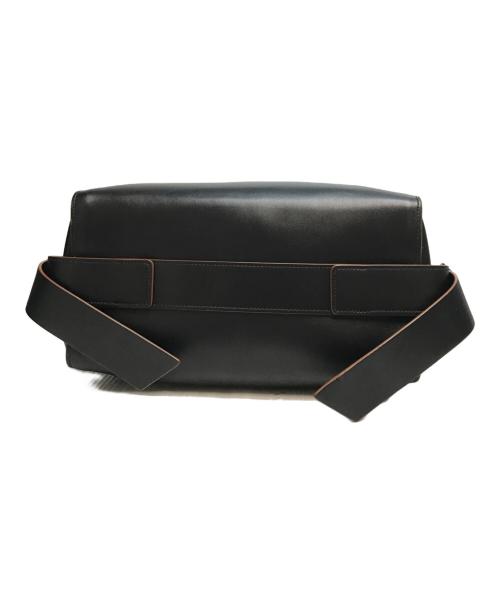 PRADA（プラダ）PRADA (プラダ) ボウリング リボンバッグ レザーハンドバッグ イタリア製 ブラック×ブラウン NERO Cの古着・服飾アイテム