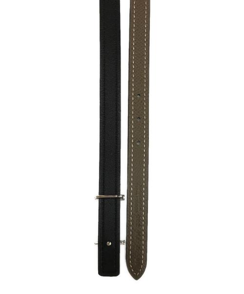 HERMES（エルメス）HERMES (エルメス) アンクル リバーシブル レザーベルト 13MM フランス製 グレーの古着・服飾アイテム