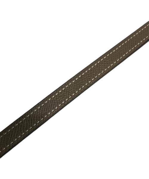 HERMES（エルメス）HERMES (エルメス) アンクル リバーシブル レザーベルト 13MM フランス製 グレーの古着・服飾アイテム