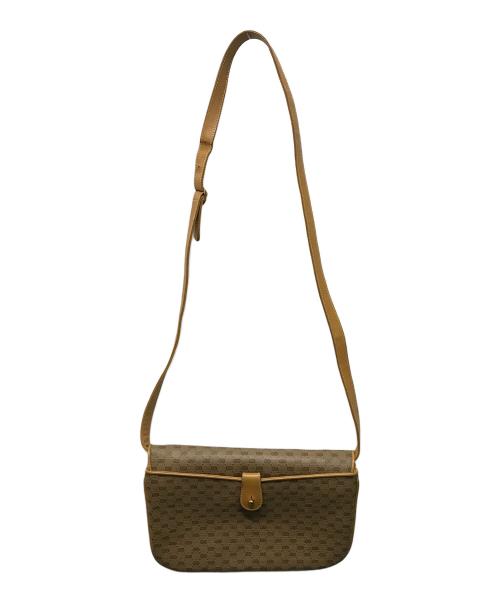 GUCCI（グッチ）GUCCI (グッチ) ヴィンテージレザーショルダーショルダーバッグ ベージュの古着・服飾アイテム