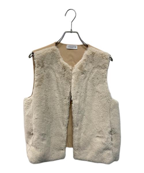 MACKINTOSH LONDON（マッキントッシュ ロンドン）MACKINTOSH LONDON (マッキントッシュ ロンドン) ファーコンビニットジレ ベージュ サイズ:SIZE Mの古着・服飾アイテム