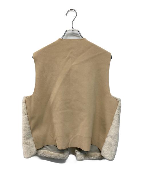MACKINTOSH LONDON（マッキントッシュ ロンドン）MACKINTOSH LONDON (マッキントッシュ ロンドン) ファーコンビニットジレ ベージュ サイズ:SIZE Mの古着・服飾アイテム