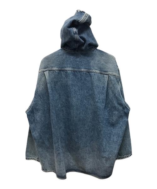 DIESEL（ディーゼル）DIESEL (ディーゼル) オーバーサイズ フード デニム シャツ ジャケット パーカー インディゴ サイズ:SIZE XSの古着・服飾アイテム