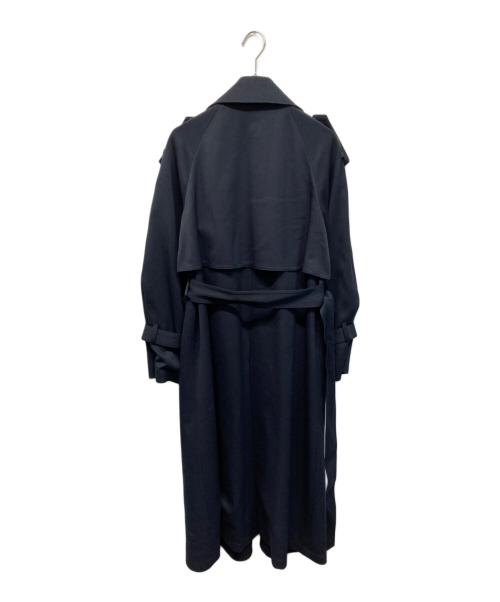 ANAYI（アナイ）ANAYI (アナイ) ウールポリエステルブレンドロングコート ネイビー サイズ:Mの古着・服飾アイテム