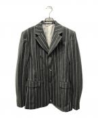 COMME des GARCONS HOMME PLUSコムデギャルソンオムプリュス）の古着「ダブルボタンジャケット 2024AW 理性の解剖学期」｜グレー×ホワイト