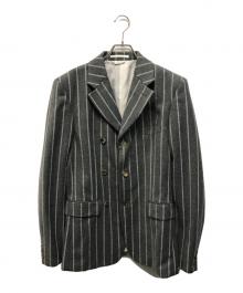 COMME des GARCONS HOMME PLUS（コムデギャルソンオムプリュス）の古着「ダブルボタンジャケット 2024AW 理性の解剖学期」｜グレー×ホワイト