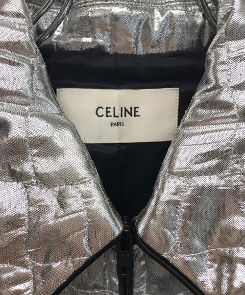 CELINE（セリーヌ）CELINE (セリーヌ) 19SS クロコダイルパターンラメテディブルゾン シルバー サイズ:50の古着・服飾アイテム