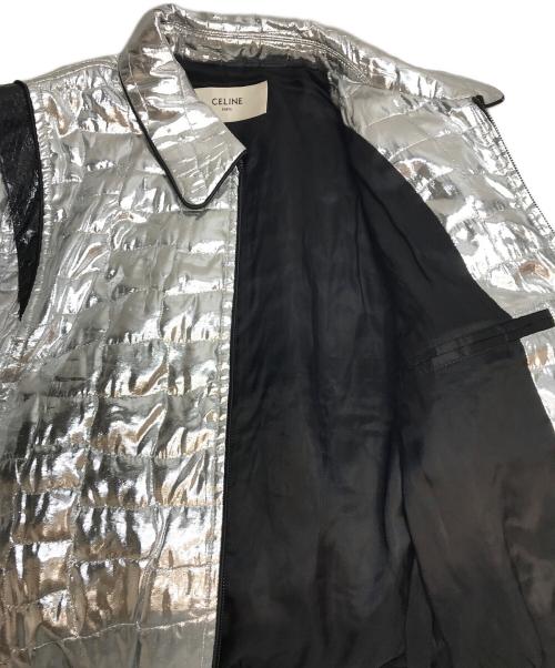 CELINE（セリーヌ）CELINE (セリーヌ) 19SS クロコダイルパターンラメテディブルゾン シルバー サイズ:50の古着・服飾アイテム