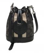 COACHコーチ）の古着「巾着ショルダーバッグ」｜ブラック