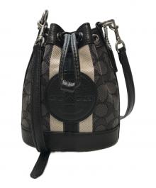 COACH（コーチ）の古着「巾着ショルダーバッグ」｜ブラック