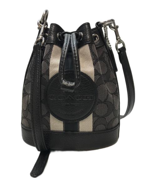 COACH（コーチ）COACH (コーチ) 巾着ショルダーバッグ ブラックの古着・服飾アイテム