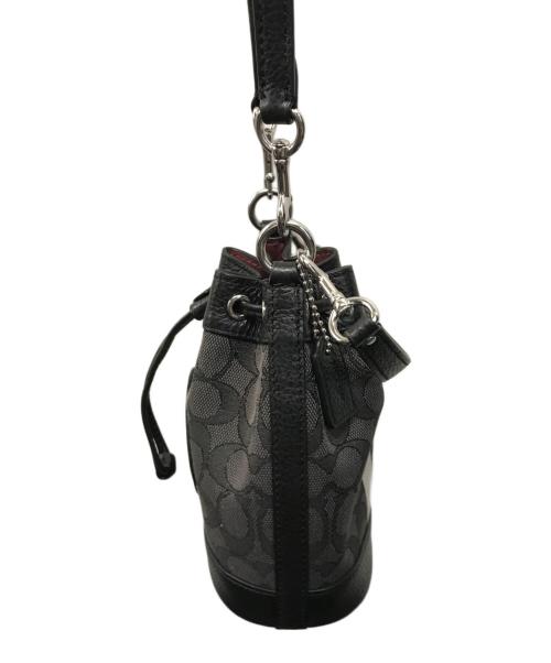 COACH（コーチ）COACH (コーチ) 巾着ショルダーバッグ ブラックの古着・服飾アイテム