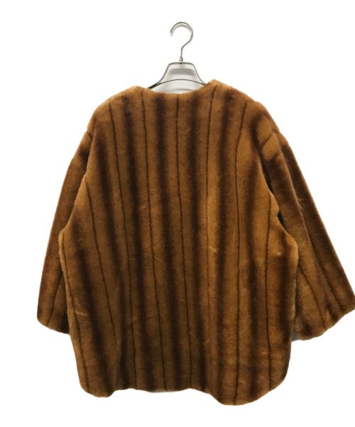 a point etc（アー ポワン ウテセ）a point etc (アー ポワン ウテセ) ファージャケット ブラウン サイズ:SIZE TUの古着・服飾アイテム