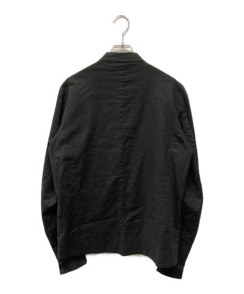 ripvanwinkle（リップヴァンウィンクル）ripvanwinkle (リップヴァンウィンクル) リネン混ライダースジャケット ブラック サイズ:SIZE 4の古着・服飾アイテム