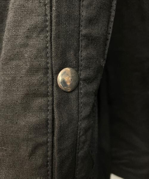 ripvanwinkle（リップヴァンウィンクル）ripvanwinkle (リップヴァンウィンクル) リネン混ライダースジャケット ブラック サイズ:SIZE 4の古着・服飾アイテム