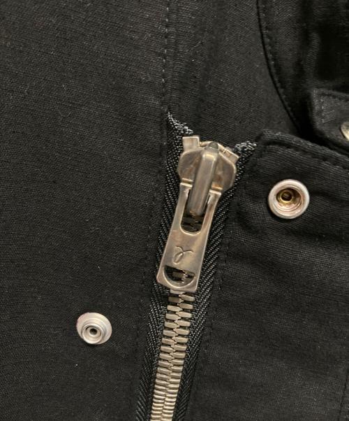 ripvanwinkle（リップヴァンウィンクル）ripvanwinkle (リップヴァンウィンクル) リネン混ライダースジャケット ブラック サイズ:SIZE 4の古着・服飾アイテム