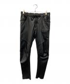 ripvanwinkleリップヴァンウィンクル）の古着「18AW  Slim Easy leather Pants スリム イージー レザーパンツ」｜ブラック