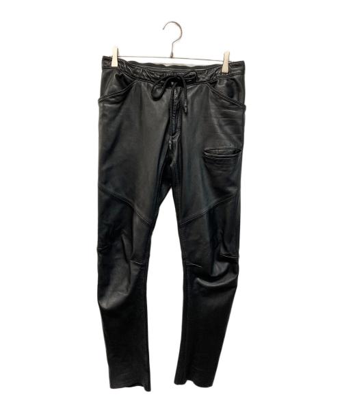 ripvanwinkle（リップヴァンウィンクル）ripvanwinkle (リップヴァンウィンクル) 18AW  Slim Easy leather Pants スリム イージー レザーパンツ ブラック サイズ:SIZE 4の古着・服飾アイテム