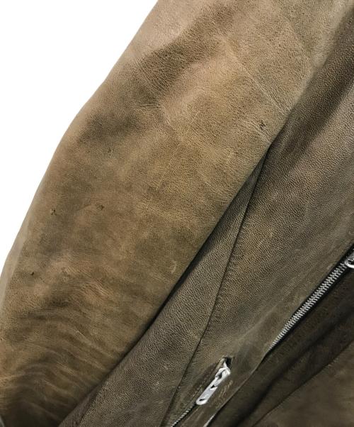 ripvanwinkle（リップヴァンウィンクル）ripvanwinkle (リップヴァンウィンクル) S.W DEER SKIN RIDERS ダブルライダースジャケット オリーブ サイズ:SIZE 4の古着・服飾アイテム