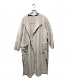 DRESSTERIOR（ドレステリア）の古着「Super140's ノーカラーリバーコート」｜ピンク