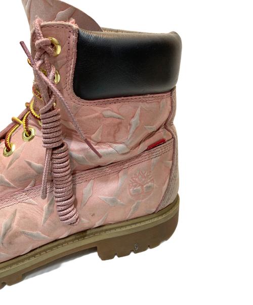 Timberland（ティンバーランド）Timberland Supreme Diamond Plate 6inch Premium Waterproof Boot（ダイアモンド・プレート・6インチ・プレミアム・ウォータープルーフ・ブーツ） ピンク サイズ:27.5の古着・服飾アイテム