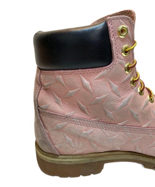 Timberland（ティンバーランド）Timberland Supreme Diamond Plate 6inch Premium Waterproof Boot（ダイアモンド・プレート・6インチ・プレミアム・ウォータープルーフ・ブーツ） ピンク サイズ:27.5の古着・服飾アイテム